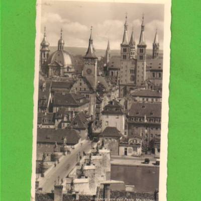 AK - Würzburg - Blick auf die Stadt von der Feste Marienberg - ca. 30er Jahre