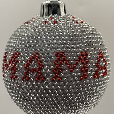 Weihnachtskugeln/ Weihnachtsbaumschmuck/ Weihnachtsdeko aus Glasperlen/ Weihnachten/ Advent/ Adventszeit/ Christbaumsch