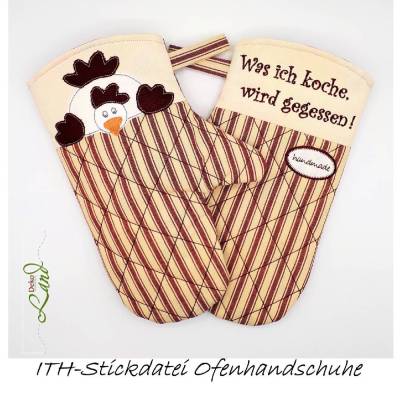 ITH Stickdatei Ofenhandschuhe 24x36 – Sofortdownload für kreative Küchenprojekte