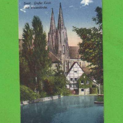 AK - Soest - Großer Teich mit Wiesenkirche - ca. 1910 - coloriert