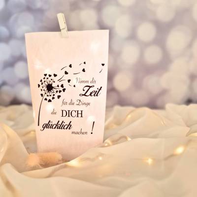Lichtertüte mit Spruch / Mitbringsel / Wohn Accessoires Dekoration / Geschenkidee unter 10€