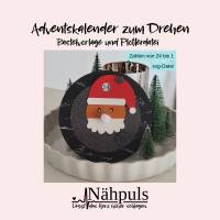 Adventskalender Drehkalender Weihnachtsmann Plotterdatei Bastelanleitung