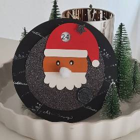 Adventskalender Drehkalender Weihnachtsmann Plotterdatei Bastelanleitung