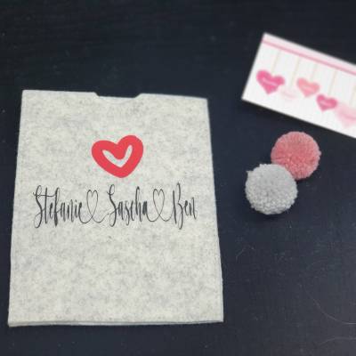 Impfpass Schutzhülle , Impfausweis Impfpasshülle Wollfilz hochwertig  - personalisiert