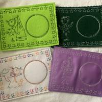 Stickdatei Weihnachten MUG RUG Doodle Strichmännchen In the Hoop ITH  Maschinenstickerei Set 651chnullertuch