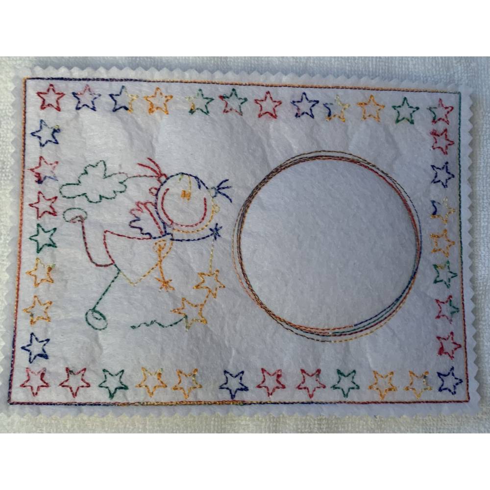 Stickdatei Weihnachten MUG RUG Doodle Strichmännchen In the Hoop ITH  Maschinenstickerei Set 651chnullertuch Bild 3