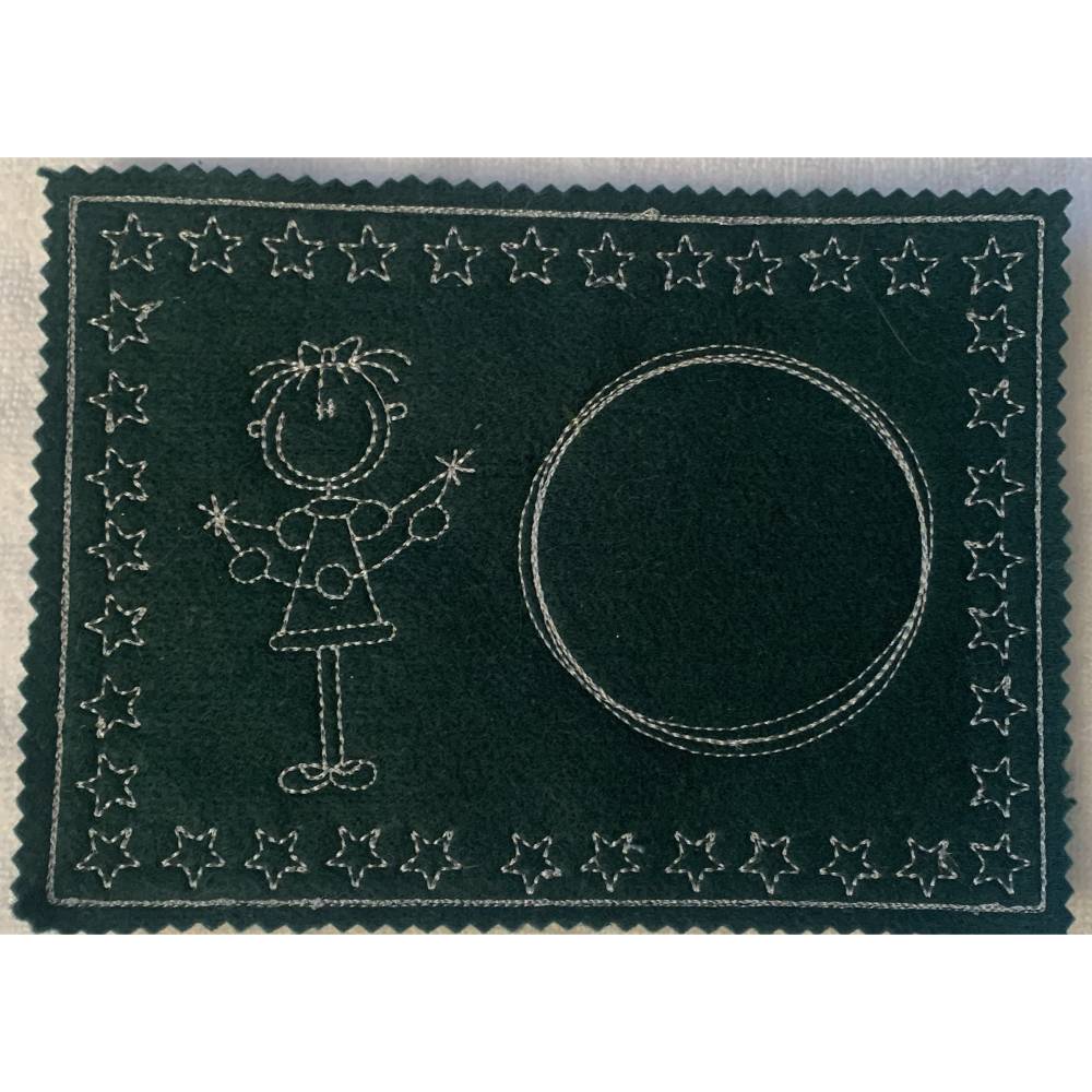 Stickdatei Weihnachten MUG RUG Doodle Strichmännchen In the Hoop ITH  Maschinenstickerei Set 651chnullertuch Bild 4