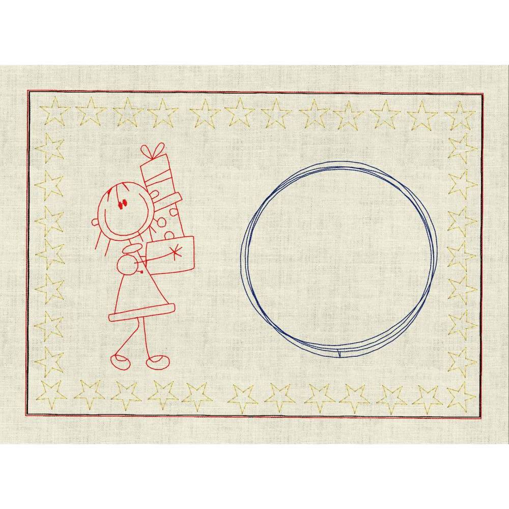 Stickdatei Weihnachten MUG RUG Doodle Strichmännchen In the Hoop ITH  Maschinenstickerei Set 651chnullertuch Bild 9