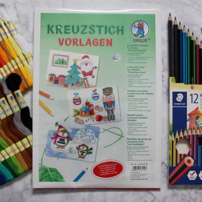 Kreuzstichvorlagen für Kinder “Weihnachten“ inkl. Zubehör