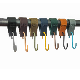 Leder S-Haken aus Fettleder in viele Farben für die Garderobe, Küche, Pflanzen und vieles mehr, Garderobenhaken, Lederha