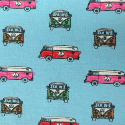 Jersey Bulli - 16,50 EUR/m - hellblau - Kleinbus