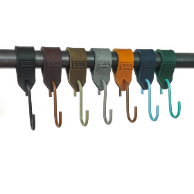 Leder S-Haken aus Fettleder in viele Farben für die Garderobe, Küche, Pflanzen und vieles mehr, Garderobenhaken, Lederha