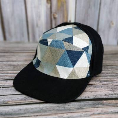 6-Panel-Cap | DREIECKE | Kinder (47-55cm Kopfumfang) | Snapback, Flat-Visor, Schnellverschluss | RÄUBERKIND