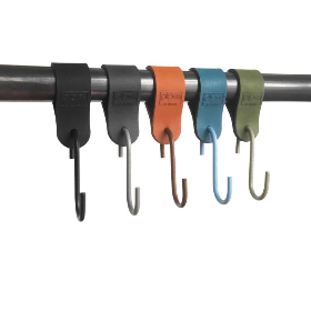 Garderobenhaken Pull-Up Leder industrial Rohre Leder S-Haken für Garderobe / Lederhaken Temperguss Kleiderstange, Küchen
