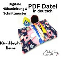 Nähanleitung und Schnittmuster - Windeltasche Hanna