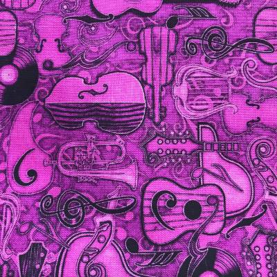 Stoff Instrumente - 16,00 EUR/m - pink - Baumwolle - Patchwork