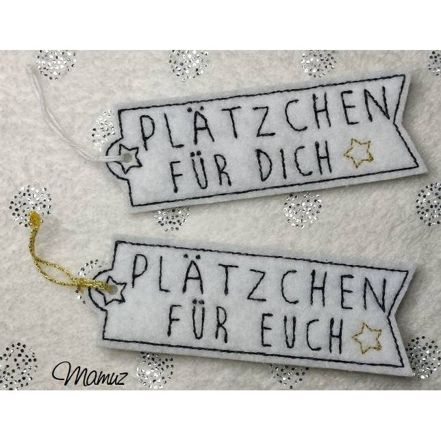* Anhänger für Gebäck, Likör, Weihnachstzauber usw. * 10 x10 - ITH Stickdateien Bild 2