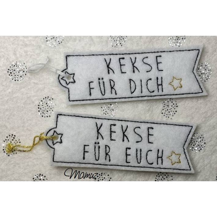 * Anhänger für Gebäck, Likör, Weihnachstzauber usw. * 10 x10 - ITH Stickdateien Bild 3