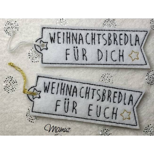 * Anhänger für Gebäck, Likör, Weihnachstzauber usw. * 10 x10 - ITH Stickdateien Bild 5