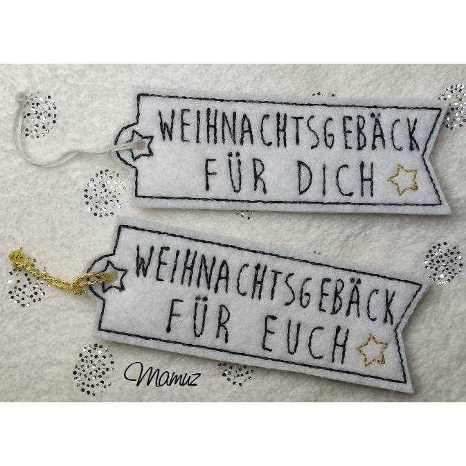 * Anhänger für Gebäck, Likör, Weihnachstzauber usw. * 10 x10 - ITH Stickdateien Bild 6