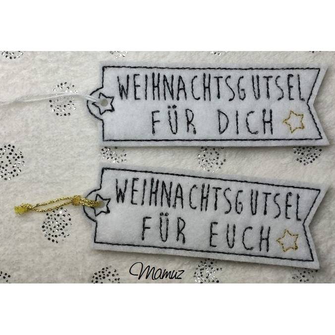 * Anhänger für Gebäck, Likör, Weihnachstzauber usw. * 10 x10 - ITH Stickdateien Bild 7