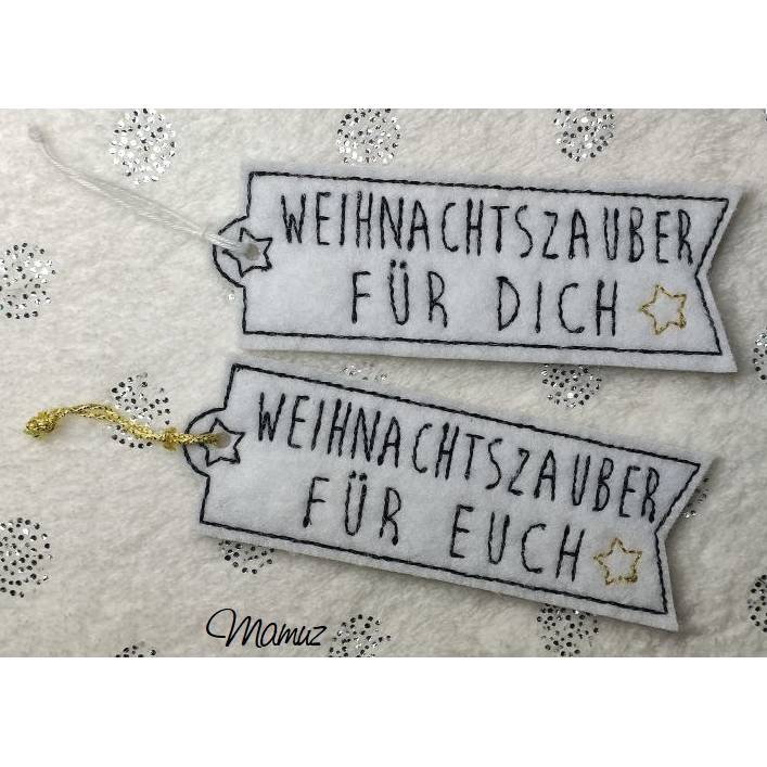 * Anhänger für Gebäck, Likör, Weihnachstzauber usw. * 10 x10 - ITH Stickdateien Bild 8