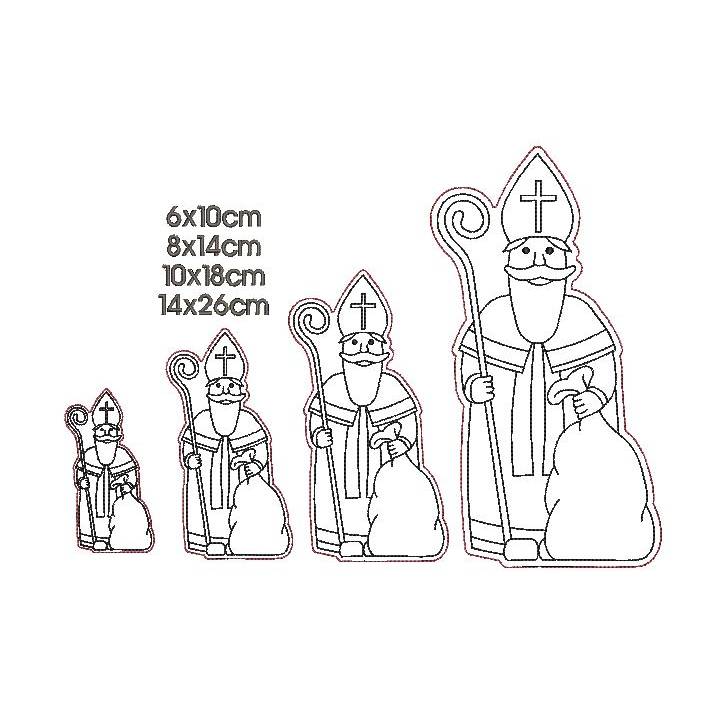 Stickdatei Nikolaus ITH heiliger Nikolaus Stabstickdatei Bild 6