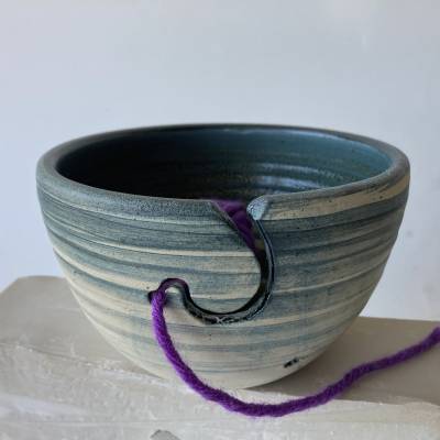 Garnschale dunkelblau