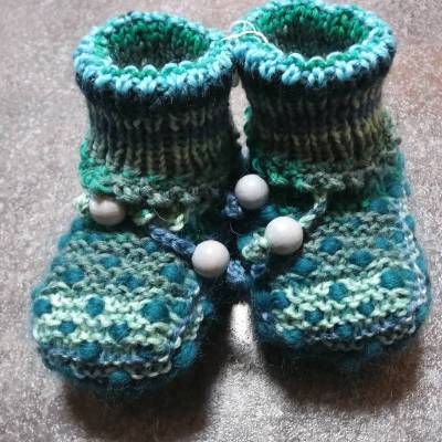 Babystrickschuhe, Zürdelsocken bis 4 Monate