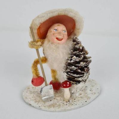 Altes Vintage Zapfenmänchen - Wichtel - Weihnachtswichtel