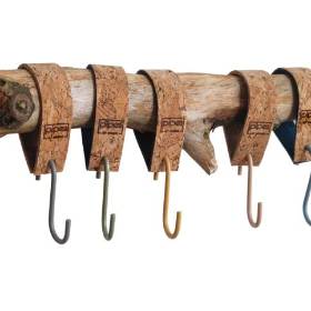 Garderobenhaken aus Kork, S-Haken für Garderobe in vielen Farben, schwarz, gold, kupfer, Kleiderstange, Küchenhaken, Kor