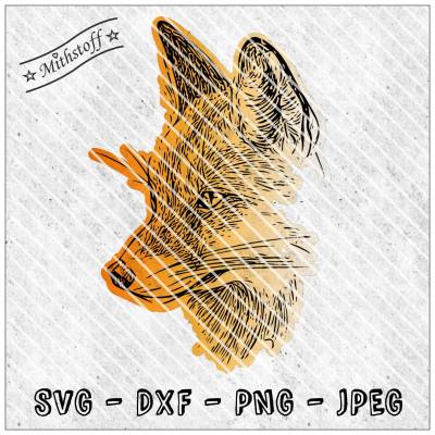 Plotterdatei - Fuchs - Reineke - SVG - DXF - Datei - Mithstoff