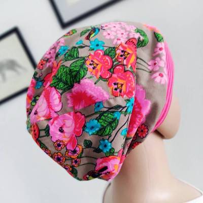 Wendebeanie / Kindermütze VOGEL-BLUMEN Pink, Sand | Größe KU 51-53cm | RÄUBERKIND