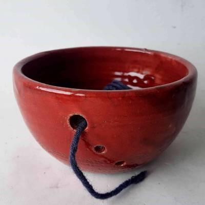 Garnschale Raku Rot