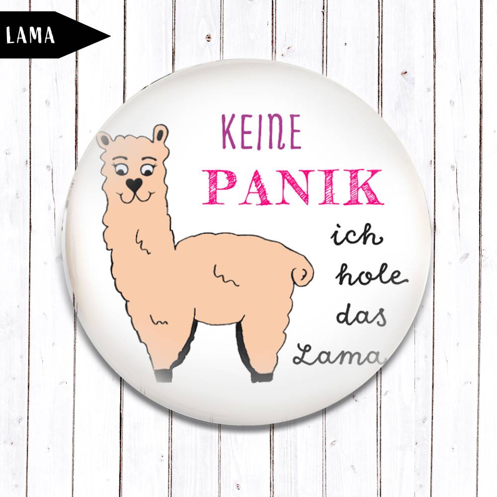 Keine Panik ich hole das Lama Magnet Bild 1