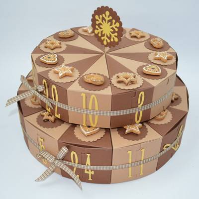 Adventskalender Torte - Brezel