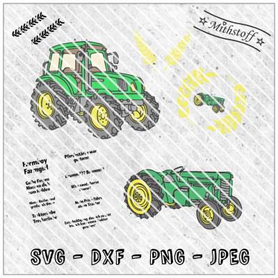 plotterdatei - Trecker - Traktor - SVG - PNG - DXF - JPEG - Mithstoff