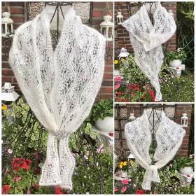 Schal /Cape /Lacetuch  *ELENA* kleines gestricktes Schaltuch