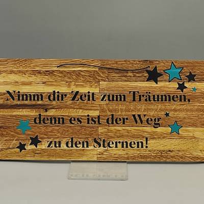 Holzschild mit Spruch "Nimm Dir Zeit"