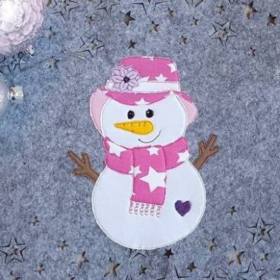 Doodle Stickdatei Schneemann/ Schneefrau