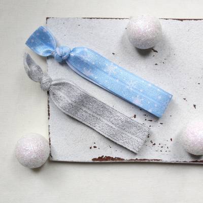 Schneegestöber • 2er Set Armband | Hairtie | Geschenk Frau | Freundin | Schwester | Mama