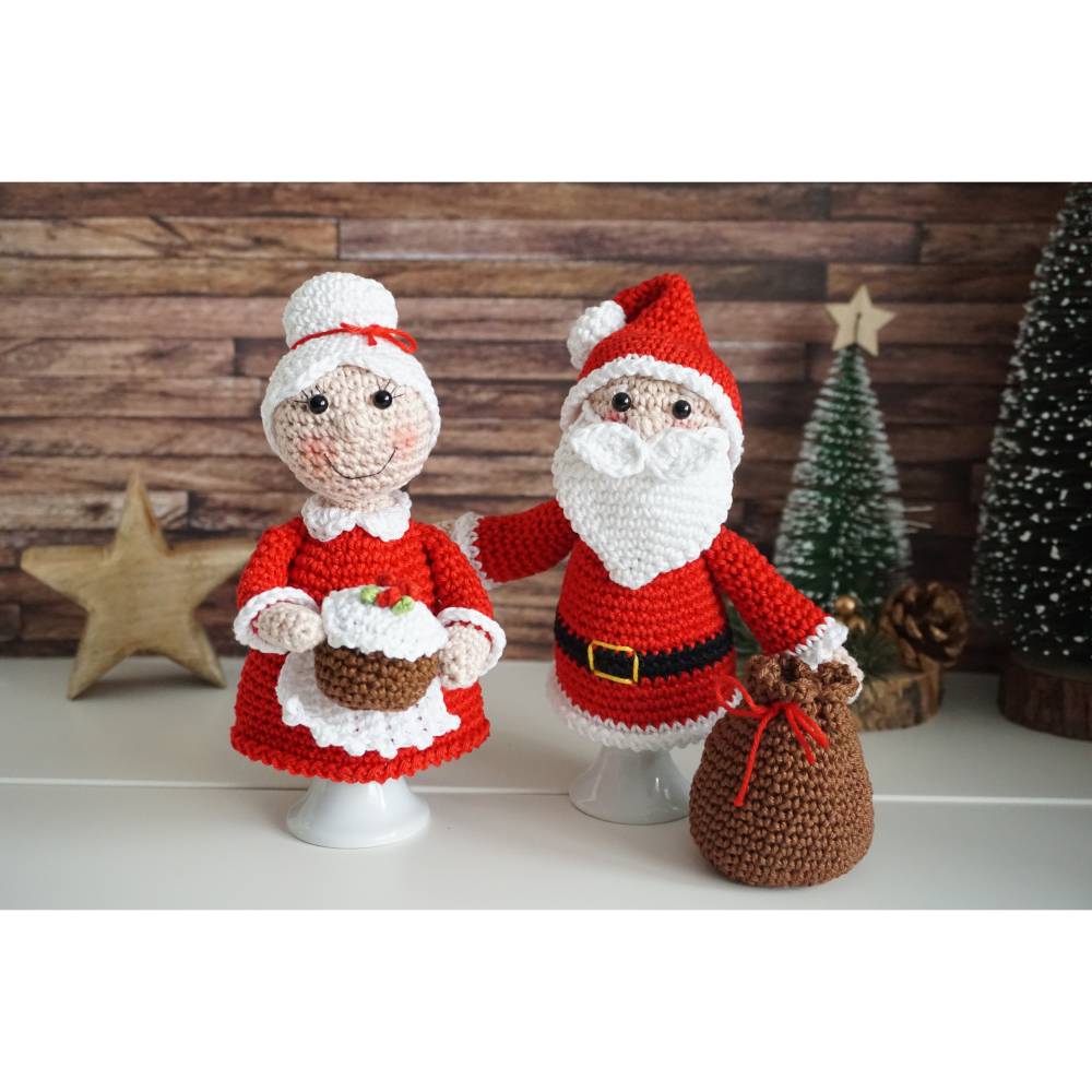 Häkelanleitung Eierwärmer Weihnachtsmann und Frau - PDF Datei Bild 1