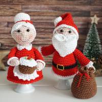 Häkelanleitung Eierwärmer Weihnachtsmann und Frau - PDF Datei