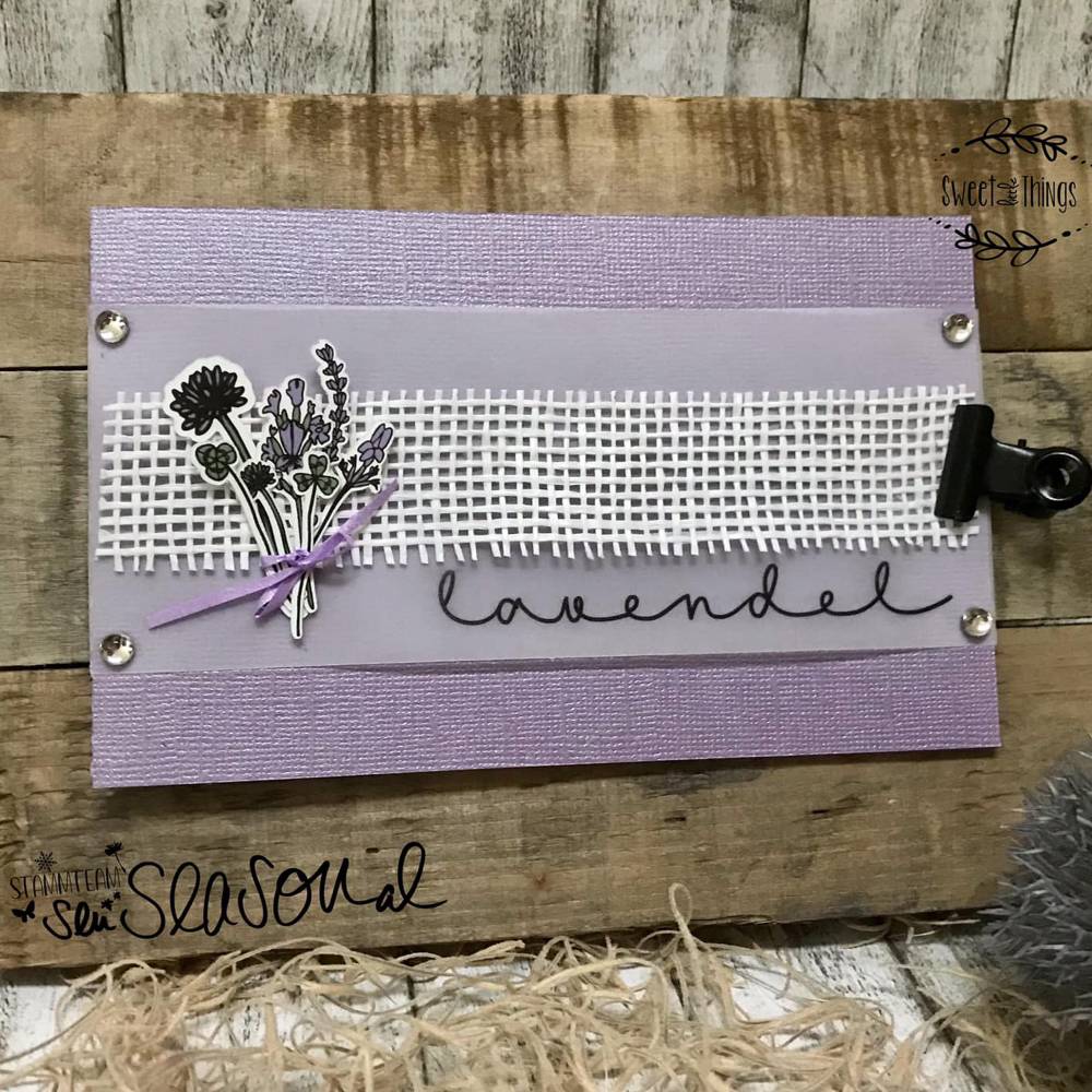 Plotterdatei Lavendel, Digistamp-Set mit Lavendelblüten und Kleeblättern, Plott-Datei sommerliche Blumenwiese Bild 4