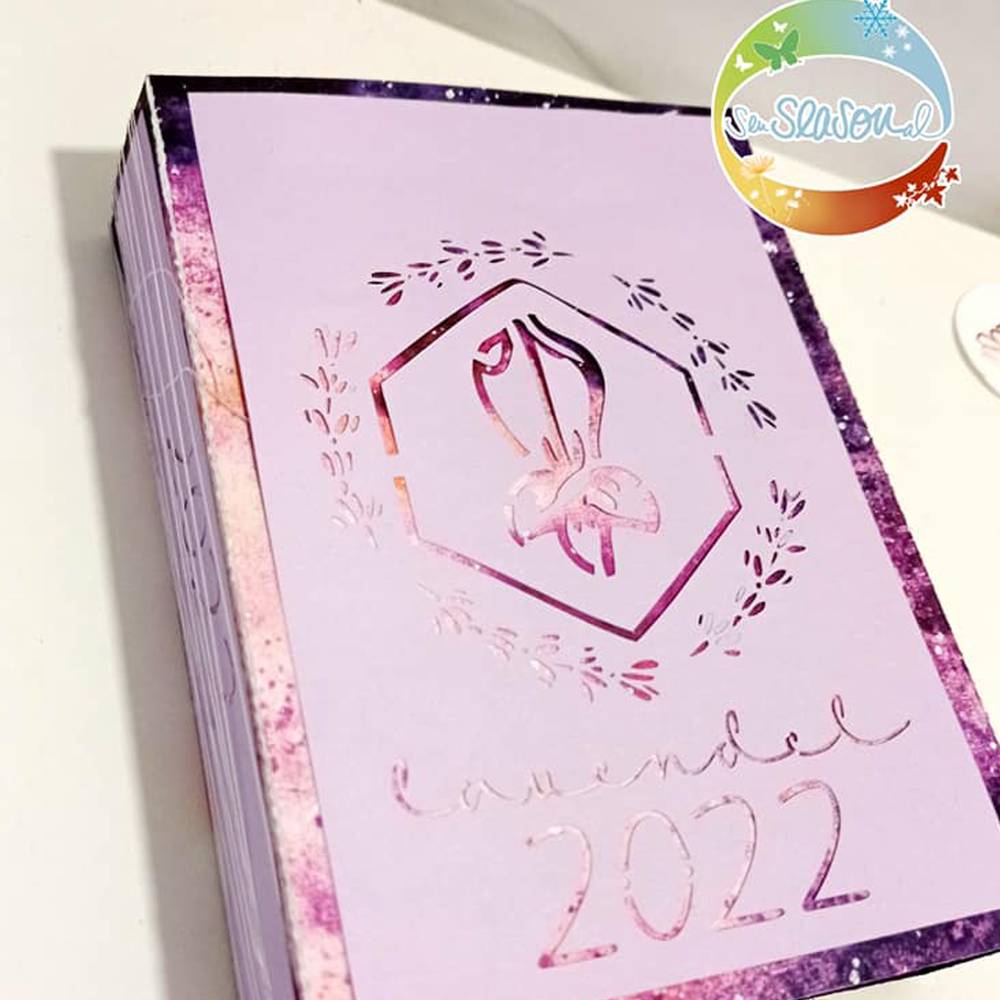 Plotterdatei Lavendel, Digistamp-Set mit Lavendelblüten und Kleeblättern, Plott-Datei sommerliche Blumenwiese Bild 8