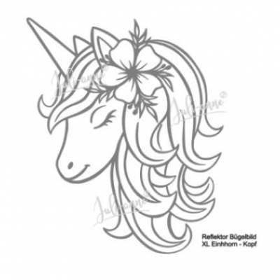 Reflektor Bild - XL Einhorn Kopf *Eigenproduktion