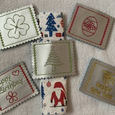 Stickdatei Serviettenring Weihnachten  Ostern Silvester Geburtstag Hochzeit Set 660a