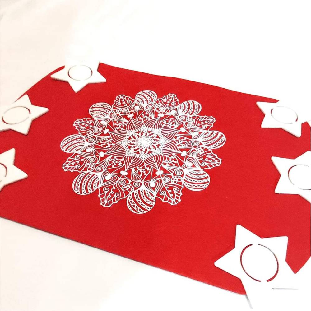 Plotterdatei - Blumenmandala Weihnachten - Mandala - SVG - DXF - Datei Bild 3