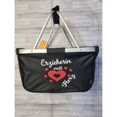 Einkaufskorb für Erzieherinnen mit Herz– Praktisch & Stylisch