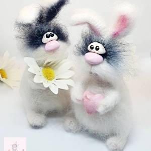 Design Dekofigur Hase gehäkelt, Dekofigur Hase, Vintage Dekofigur Hase, Wohndekor Hase, Geschenk Ostern Hase, Kaninchen